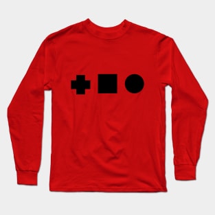 Geometric Abstract Malevic #8 Long Sleeve T-Shirt